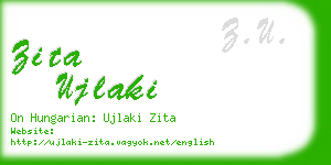 zita ujlaki business card